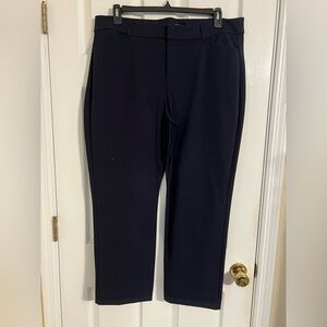Old Navy Navy Blue Straight-Leg Dress Pants